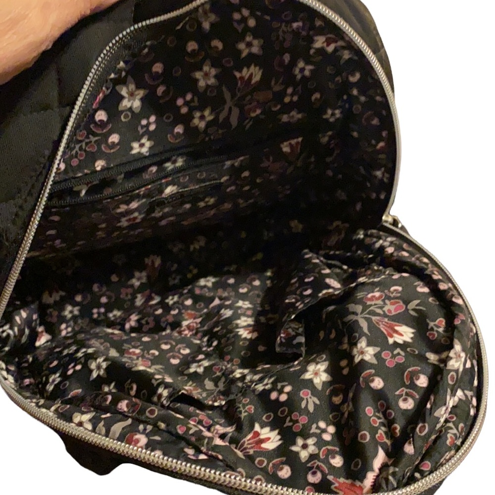 Small black Vera Bradley backpack in performance twill. For campus life. 9”x 12” - Picture 3 of 12
